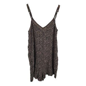 2/$18 SALE! American Eagle Cheetah Romper Womens S‎ Flowy Spaghetti Strap Shorts